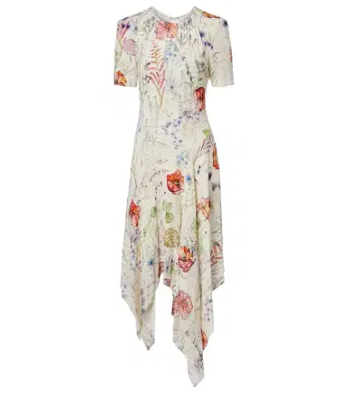McQueen Meadow floral asymmetric midi dress | Thumbnail 1