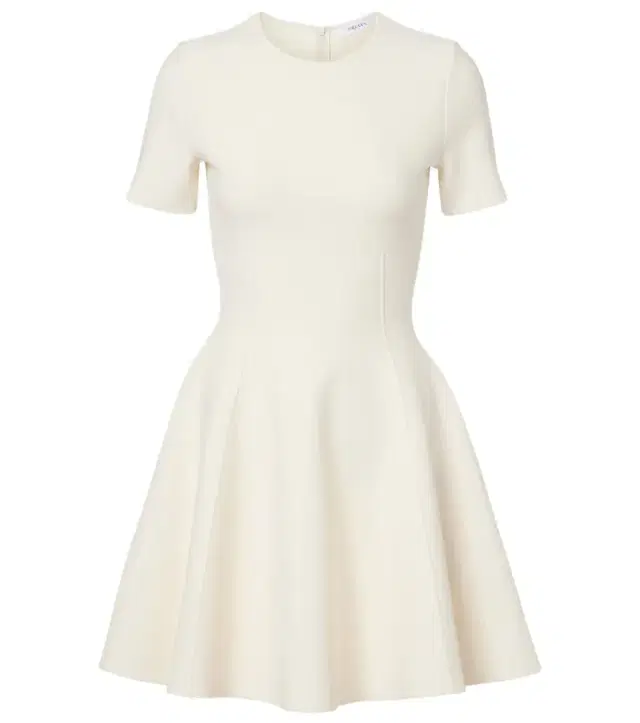 Asymmetric knitted minidress