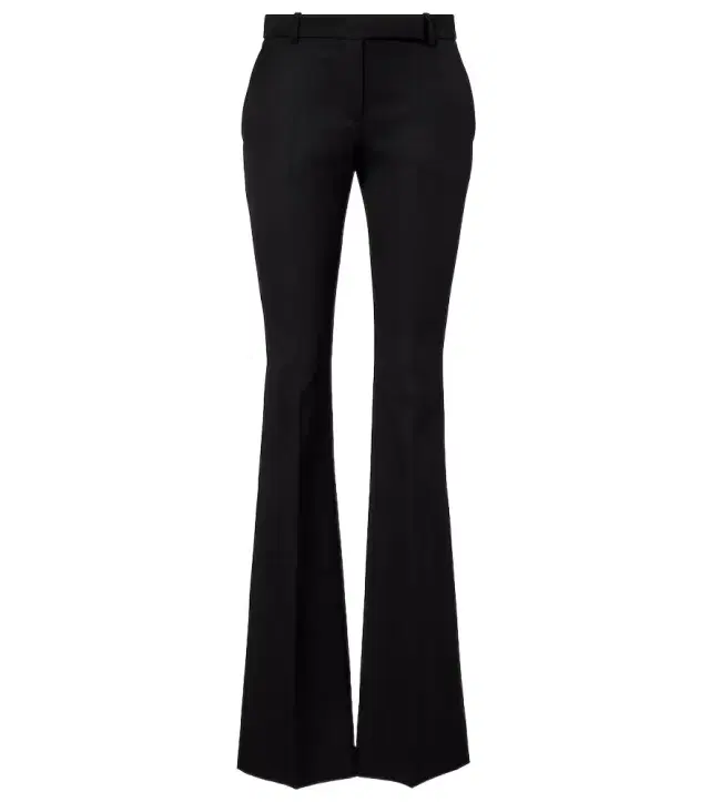 Low-rise wool flared pants