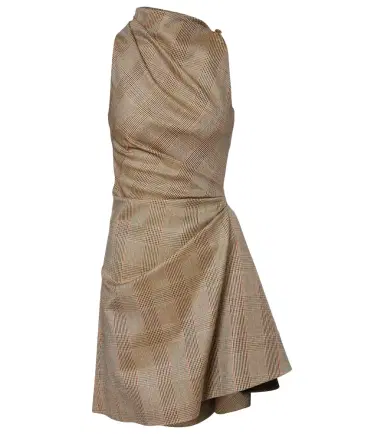 McQueen Prince of Wales check wool minidress | Thumbnail 1