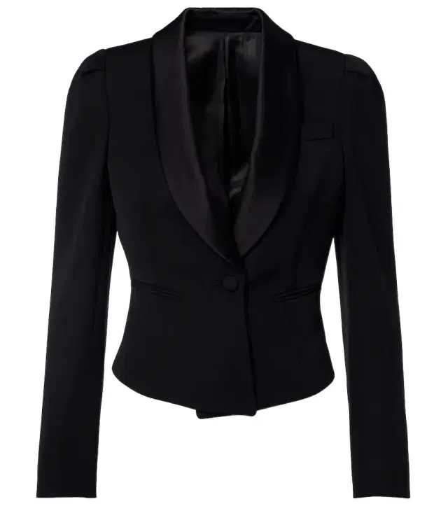 Cropped wool blazer