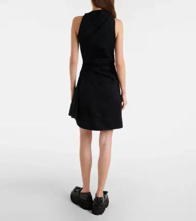Alexander McQueen Draped cotton minidress | Thumbnail 3