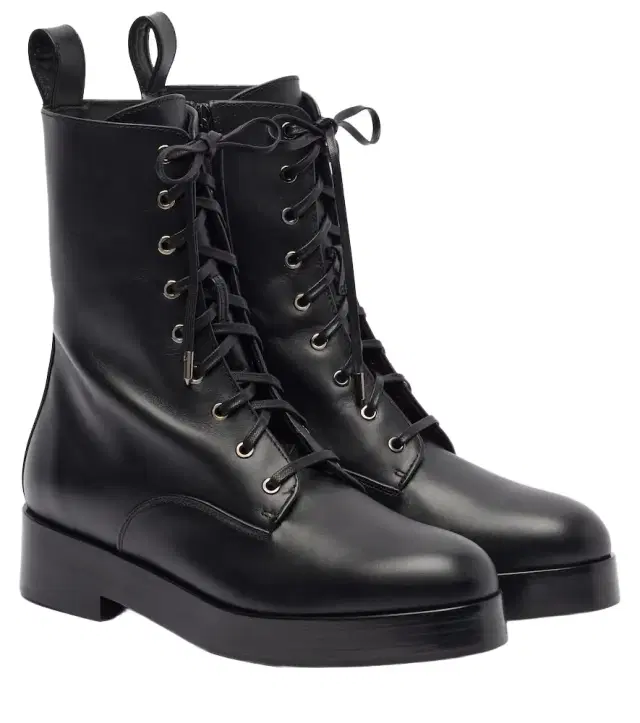 Aquazzura Ben 20 leather combat boots