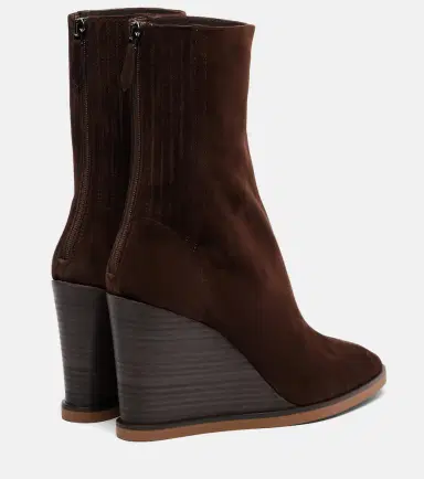 Aquazzura Saint Honoré 85 suede wedge ankle boots | Thumbnail 3 Aquazzura Saint Honoré 85 suede wedge ankle boots | Thumbnail 3