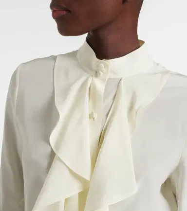 Alexander McQueen Ruffled silk blouse | Thumbnail 3 Alexander McQueen Ruffled silk blouse | Thumbnail 3