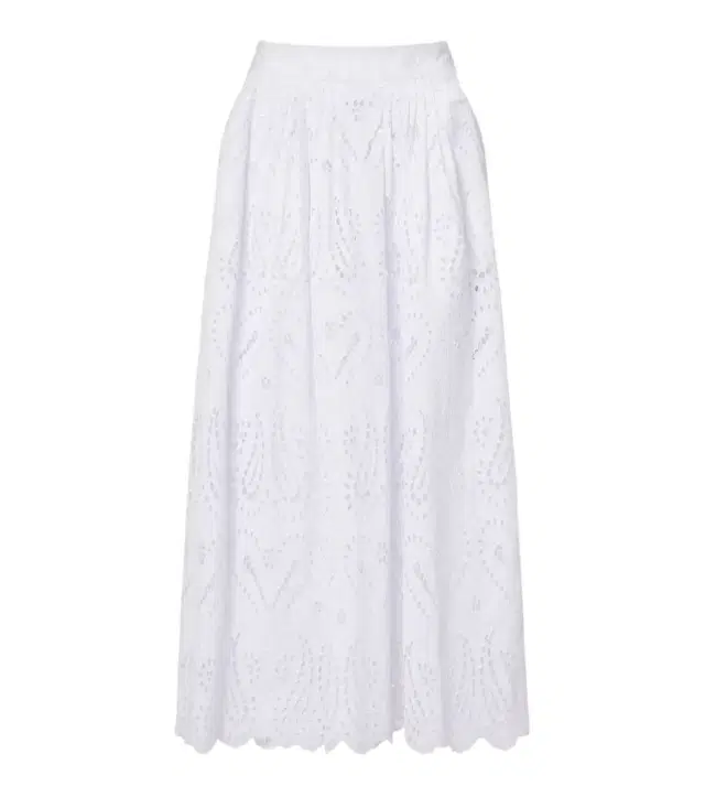 Etro Broderie anglaise cotton-blend midi skirt