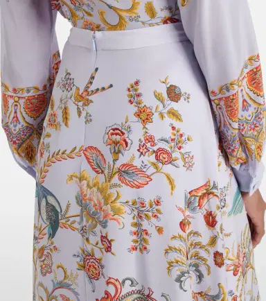 Etro Printed silk maxi skirt | Thumbnail 2