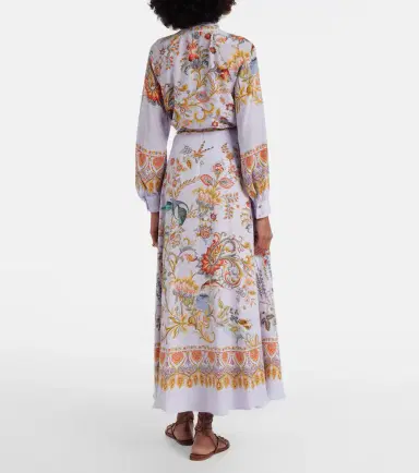 Etro Printed silk maxi skirt | Thumbnail 4