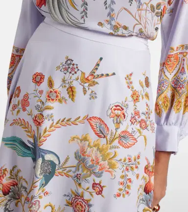 Etro Printed silk maxi skirt | Thumbnail 5