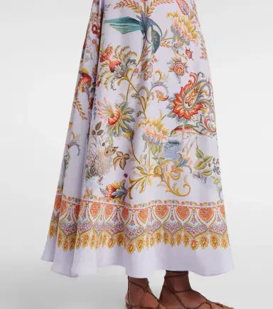 Etro Printed silk maxi skirt | Thumbnail 6
