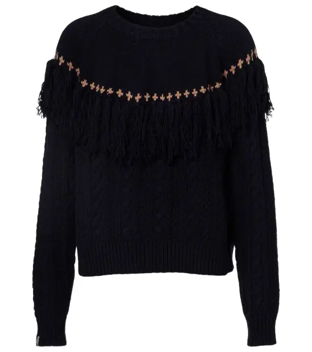 The Upside Clara fringed wool and cotton sweater