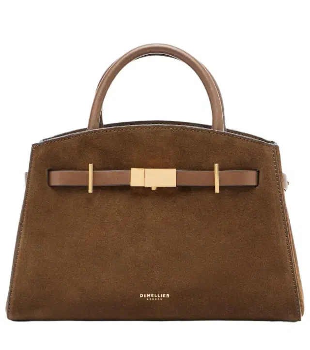 Hudson Small suede top-handle bag