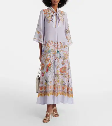 Etro Scarf-detail floral silk maxi dress | Thumbnail 2