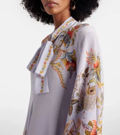 Etro Scarf-detail floral silk maxi dress | Thumbnail 5