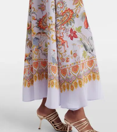 Etro Scarf-detail floral silk maxi dress | Thumbnail 6