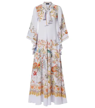 Etro Scarf-detail floral silk maxi dress | Thumbnail 1