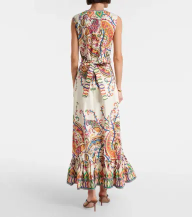 Etro Belted printed cotton maxi dress | Thumbnail 3