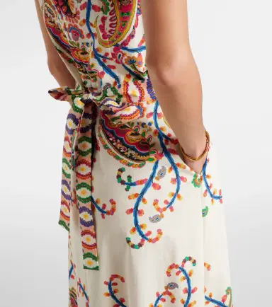 Etro Belted printed cotton maxi dress | Thumbnail 4
