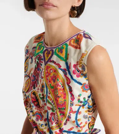 Etro Belted printed cotton maxi dress | Thumbnail 5