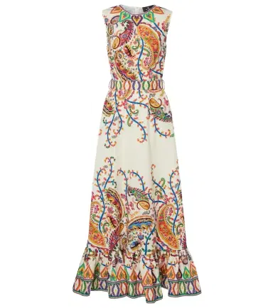 Etro Belted printed cotton maxi dress | Thumbnail 1