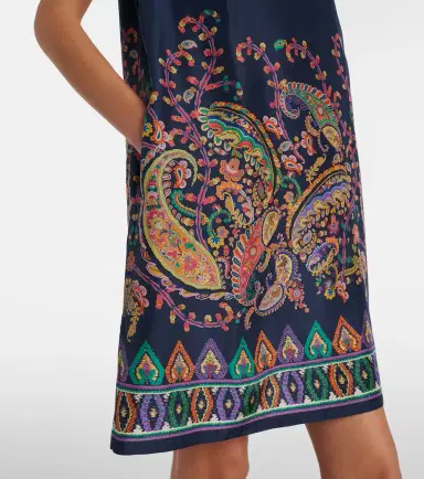 Etro Paisley silk habotai minidress | Thumbnail 5