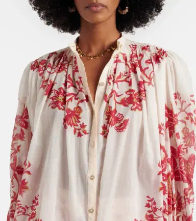 Etro Floral cotton voile blouse | Thumbnail 3