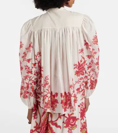 Etro Floral cotton voile blouse | Thumbnail 5