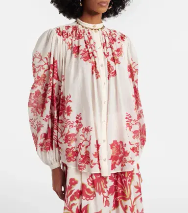 Etro Floral cotton voile blouse | Thumbnail 6