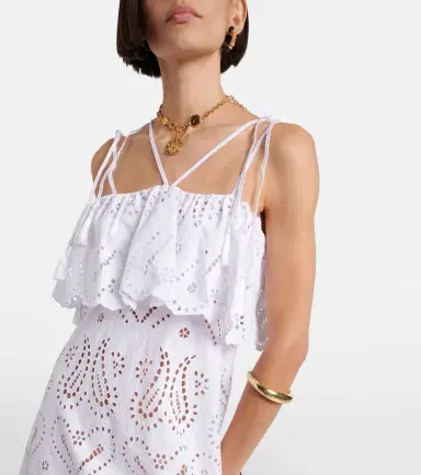 Etro Broderie anglaise cotton-blend maxi dress | Thumbnail 5