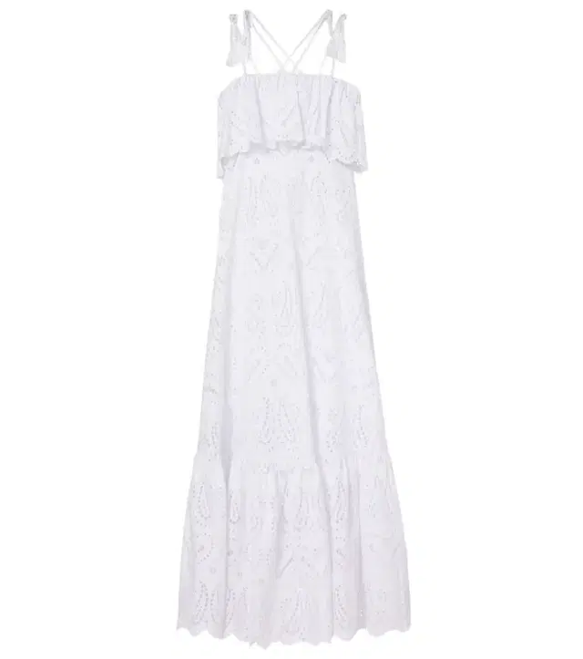 Etro Broderie anglaise cotton-blend maxi dress