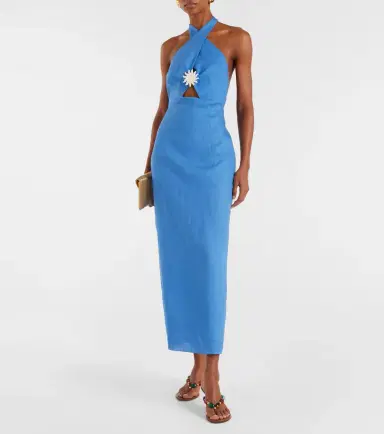 Cala de la Cruz Orly cutout linen maxi dress | Thumbnail 3
