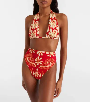 Cala de la Cruz Priscilla printed bikini top | Thumbnail 2