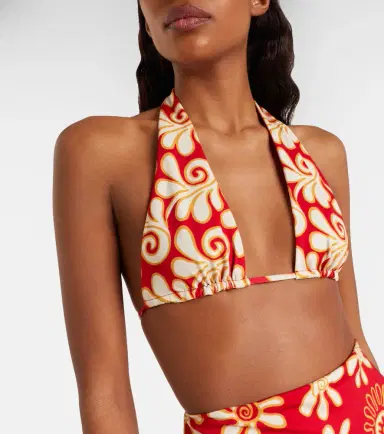 Cala de la Cruz Priscilla printed bikini top | Thumbnail 3