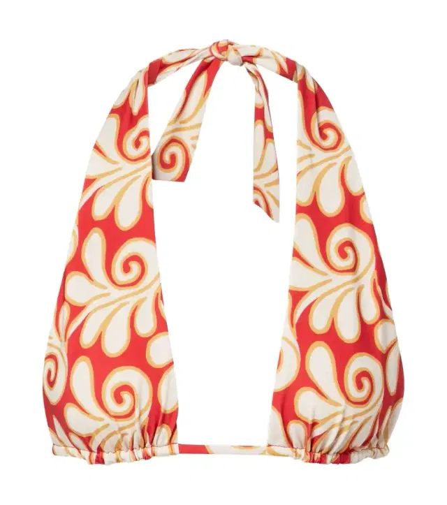 Priscilla printed bikini top