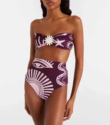 Cala de la Cruz Maple printed bandeau bikini top | Thumbnail 2