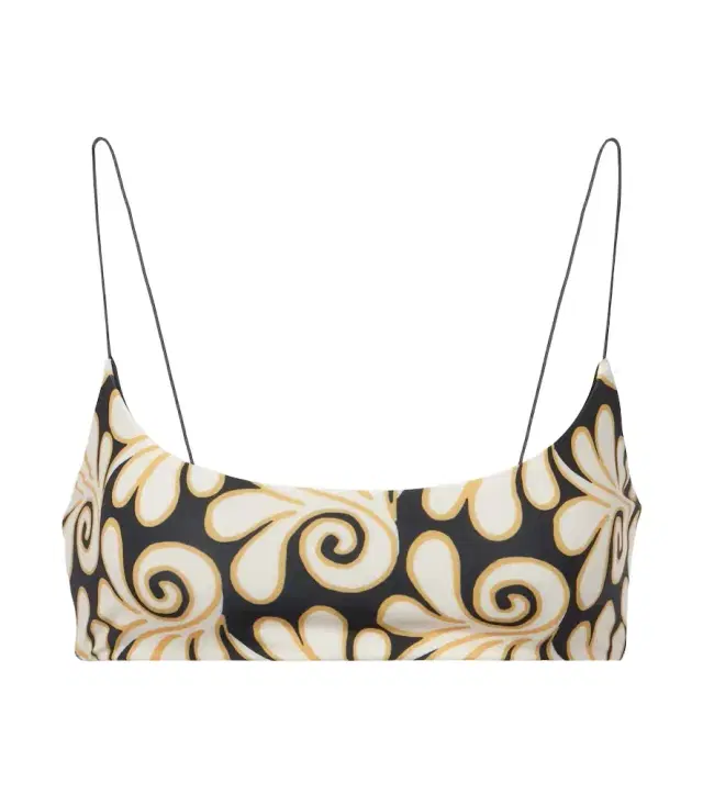 Isla printed bikini top
