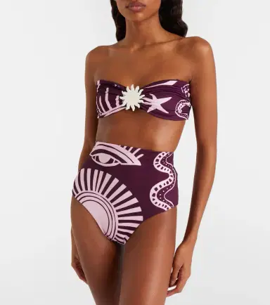 Cala de la Cruz Elisa printed high-rise bikini bottoms | Thumbnail 2