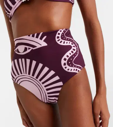 Cala de la Cruz Elisa printed high-rise bikini bottoms | Thumbnail 3