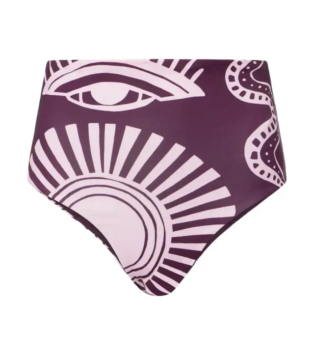 Elisa printed high-rise bikini bottoms