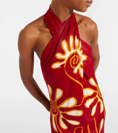 Cala de la Cruz Oliviera printed halterneck maxi dress | Thumbnail 4