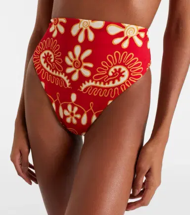 Cala de la Cruz Lulu printed high-rise bikini bottoms | Thumbnail 2
