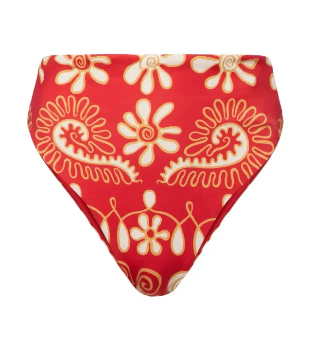 Lulu printed high-rise bikini bottoms