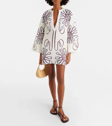Cala de la Cruz Siena printed linen tunic | Thumbnail 4