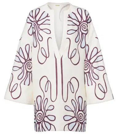 Cala de la Cruz Siena printed linen tunic | Thumbnail 1