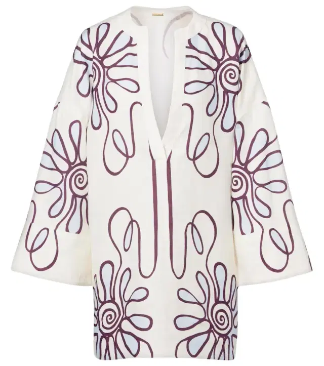 Cala de la Cruz Siena printed linen tunic