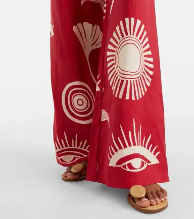 Cala de la Cruz Toya printed linen wide-leg pants | Thumbnail 3 Cala de la Cruz Toya printed linen wide-leg pants | Thumbnail 3