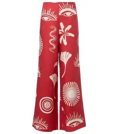 Cala de la Cruz Toya printed linen wide-leg pants | Thumbnail 1 Cala de la Cruz Toya printed linen wide-leg pants | Thumbnail 1
