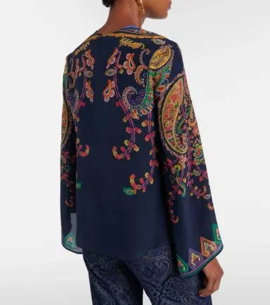 Etro Paisley printed silk blouse | Thumbnail 5