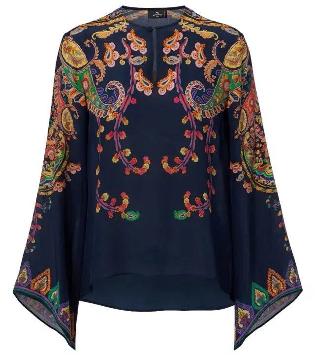 Etro Paisley printed silk blouse