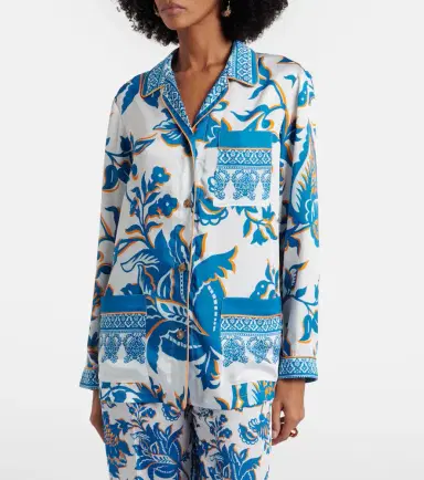 Etro Printed crêpe-de-chine blouse | Thumbnail 2